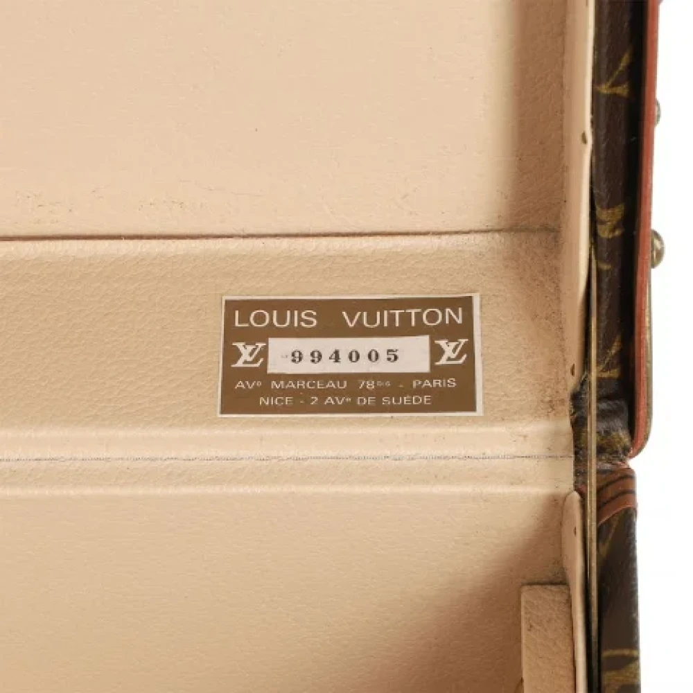 Louis Vuitton Vintage Bruine Stoffen Louis Vuitton Reistas Brown Dames