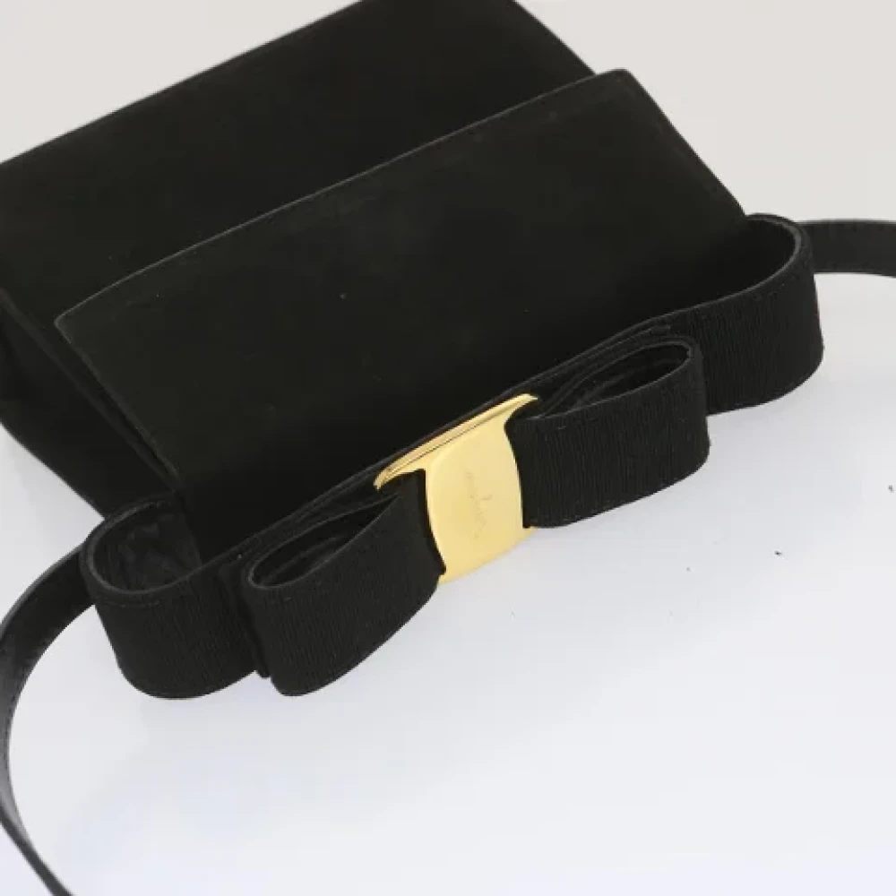 Salvatore Ferragamo Pre-owned Suede handbags Black Dames