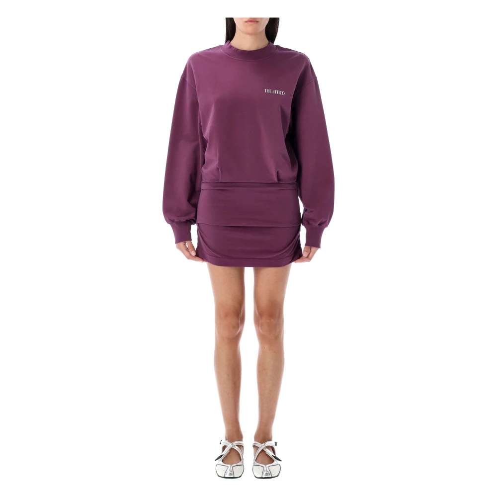 The Attico Women's Purple Light American Fleece Mini Dress - Short Dresses - S - Dresses