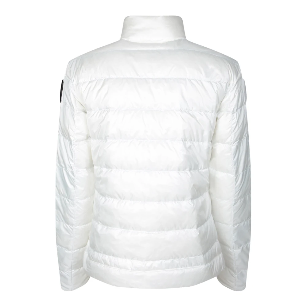 Blauer Stijlvol Gewatteerd Jack met Rits White Dames