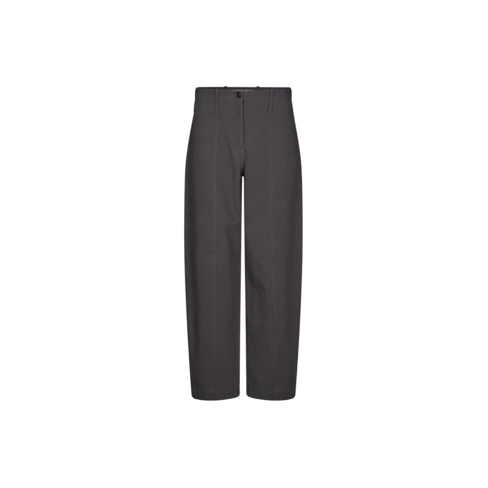Samsøe Biologisch Katoen Hoge Taille Wijde Pijp Broek Green Dames