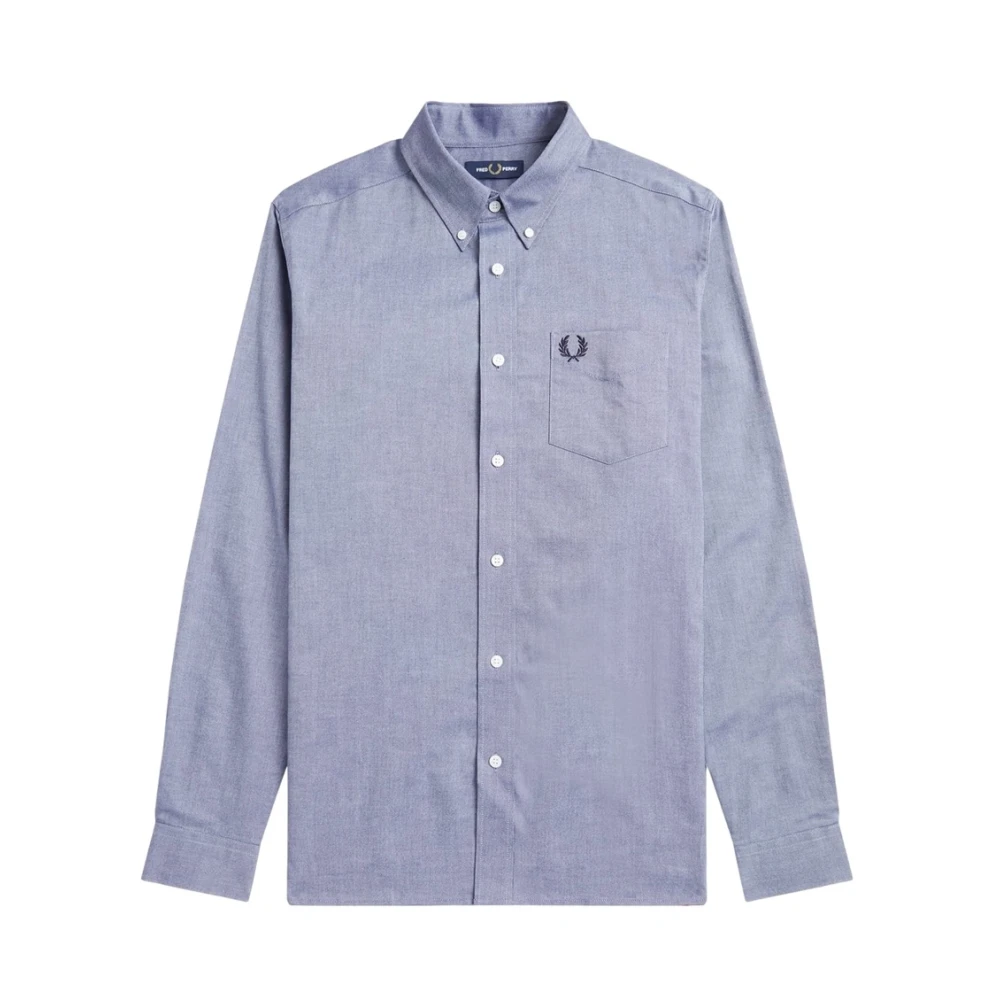 Fred Perry Oxford Overhemd Regular Fit Blue Heren