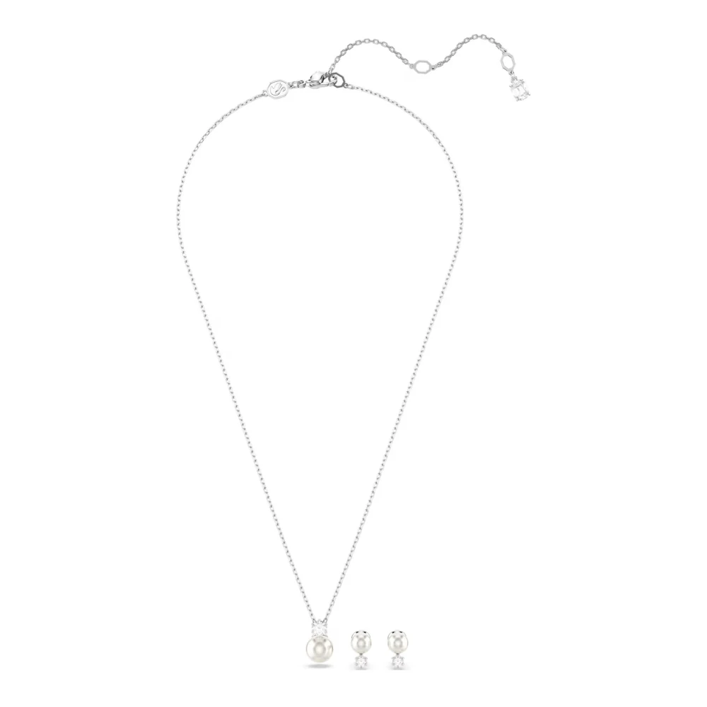Swarovski Schmuck-Set Matrix, Weiß Metall für Damen 5689624, Christ - Image 2