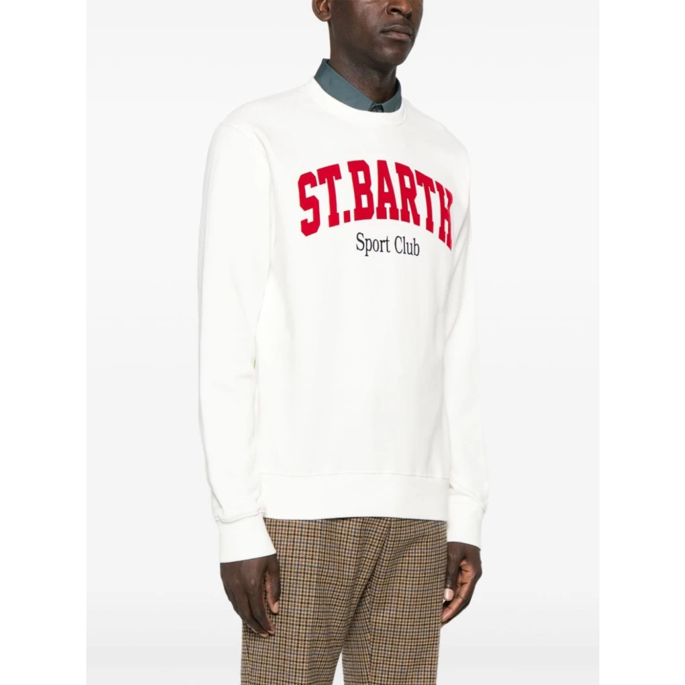 MC2 Saint Barth Witte Sweater met Logoprint White Heren