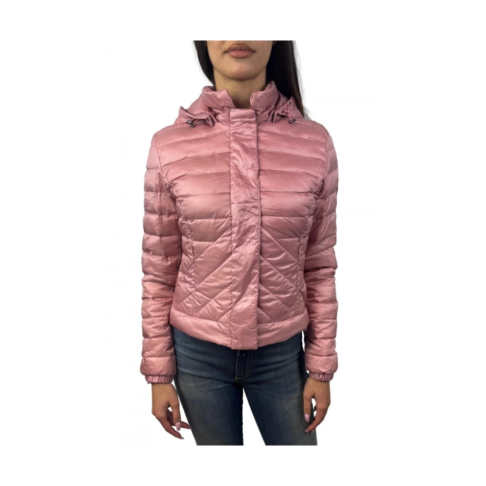 19v69 Italia Roze jas met afneembare capuchon Pink Dames