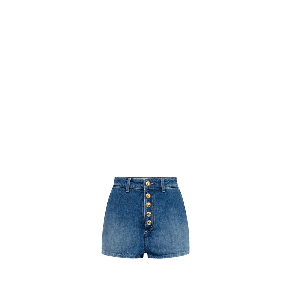 Elisabetta Franchi Blå Elegant Sommar Shorts Blue, Dam