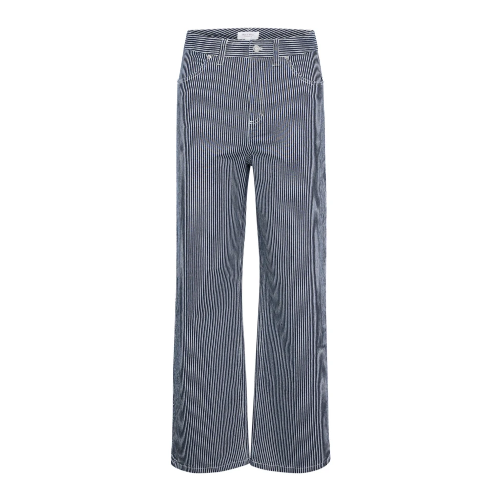 Part Two Relaxed Fit Pinstripe Jeans Black Dames