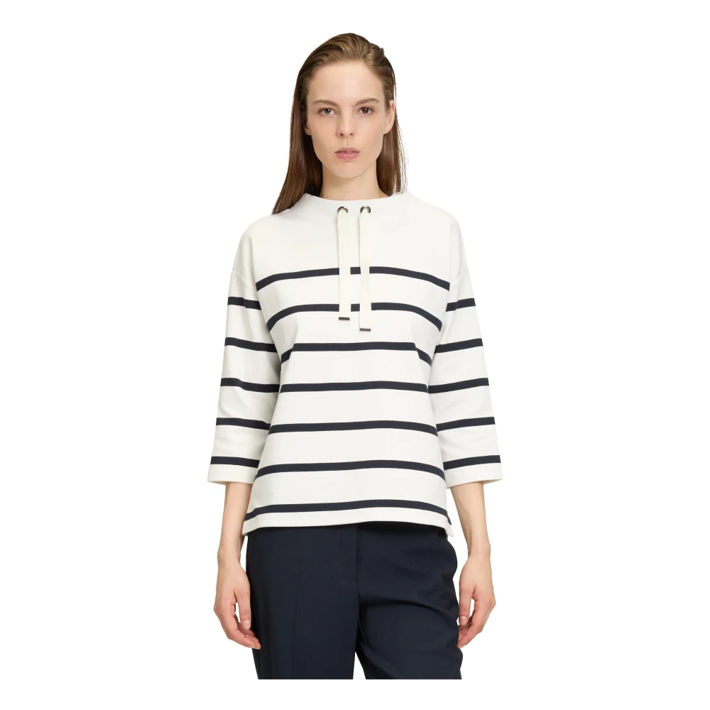 Betty Barclay Modern Gestreept Sweatshirt White Dames