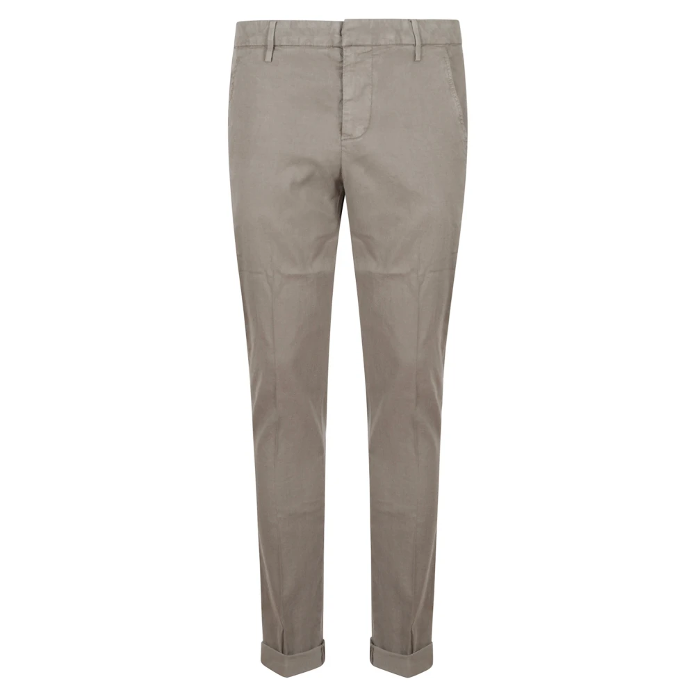 Dondup Herr Grå Byxor W36, Linne, Gaubert Slim-Fit Byxor