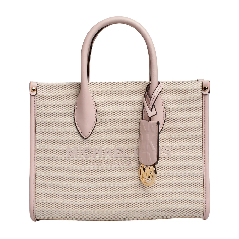 Michael Kors Women's Beige Signature Logo Crossbody Bag Mirella