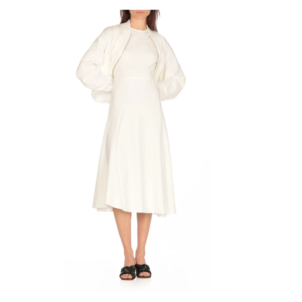 Fabiana Filippi Witte Jurk met Ronde Hals White Dames