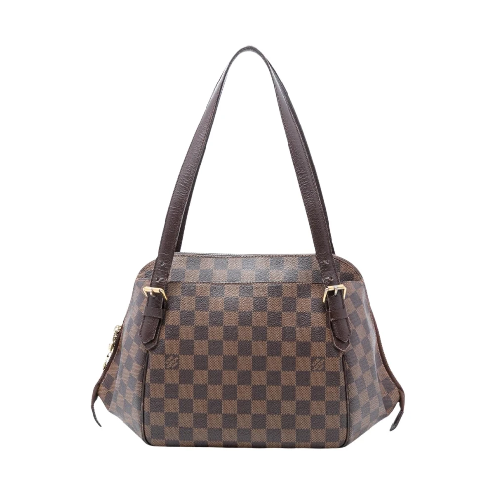 Louis Vuitton Vintage Women's Brown Pre-Owned Checkered Pattern Handbag