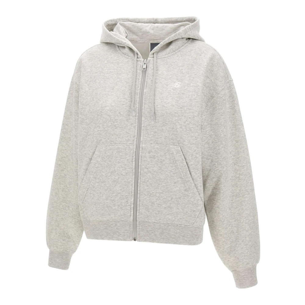 New Balance Grijze Katoenen Hoodie Gray Dames