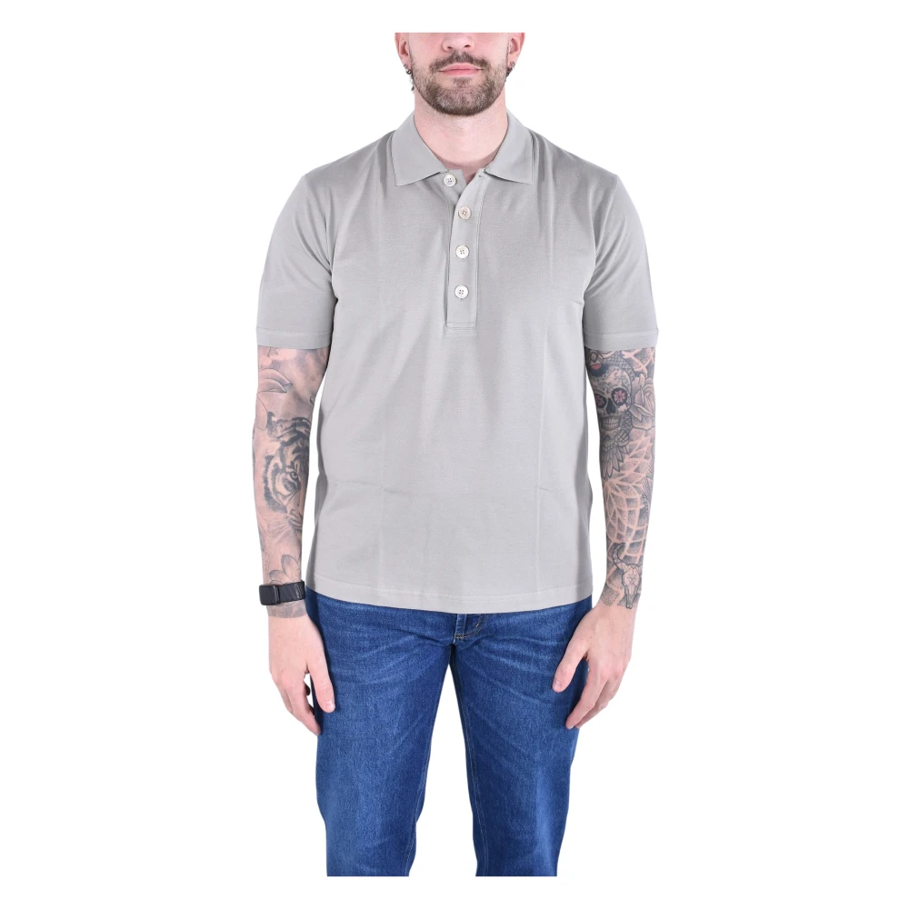 Eleventy Men's Green Polo Shirts, M, Polo Shirts