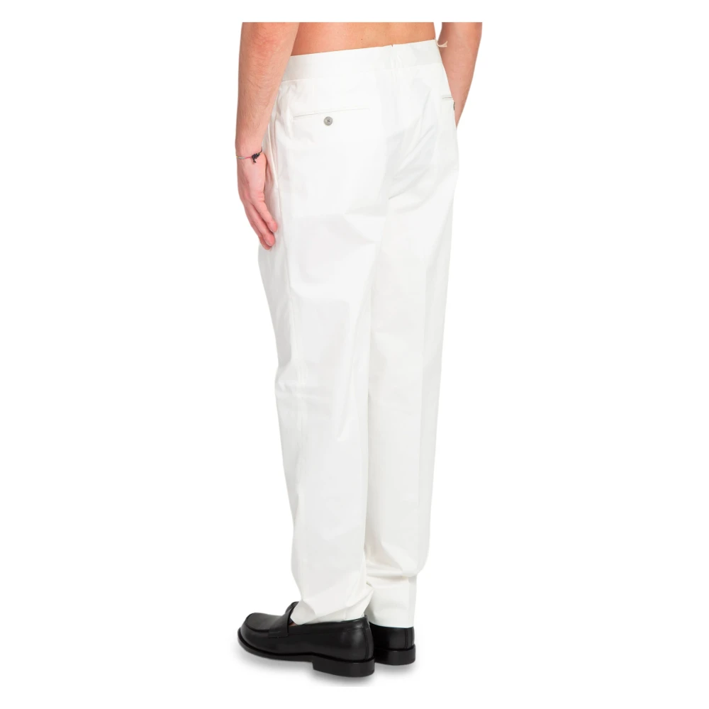 Briglia Katoenen Riem Broek met Piccadilly Stijl White Heren