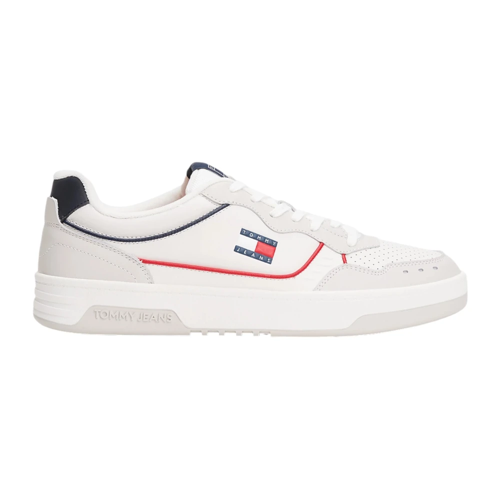 Tommy Jeans Men's White Sneakers, 6 Uk, Low Trainers