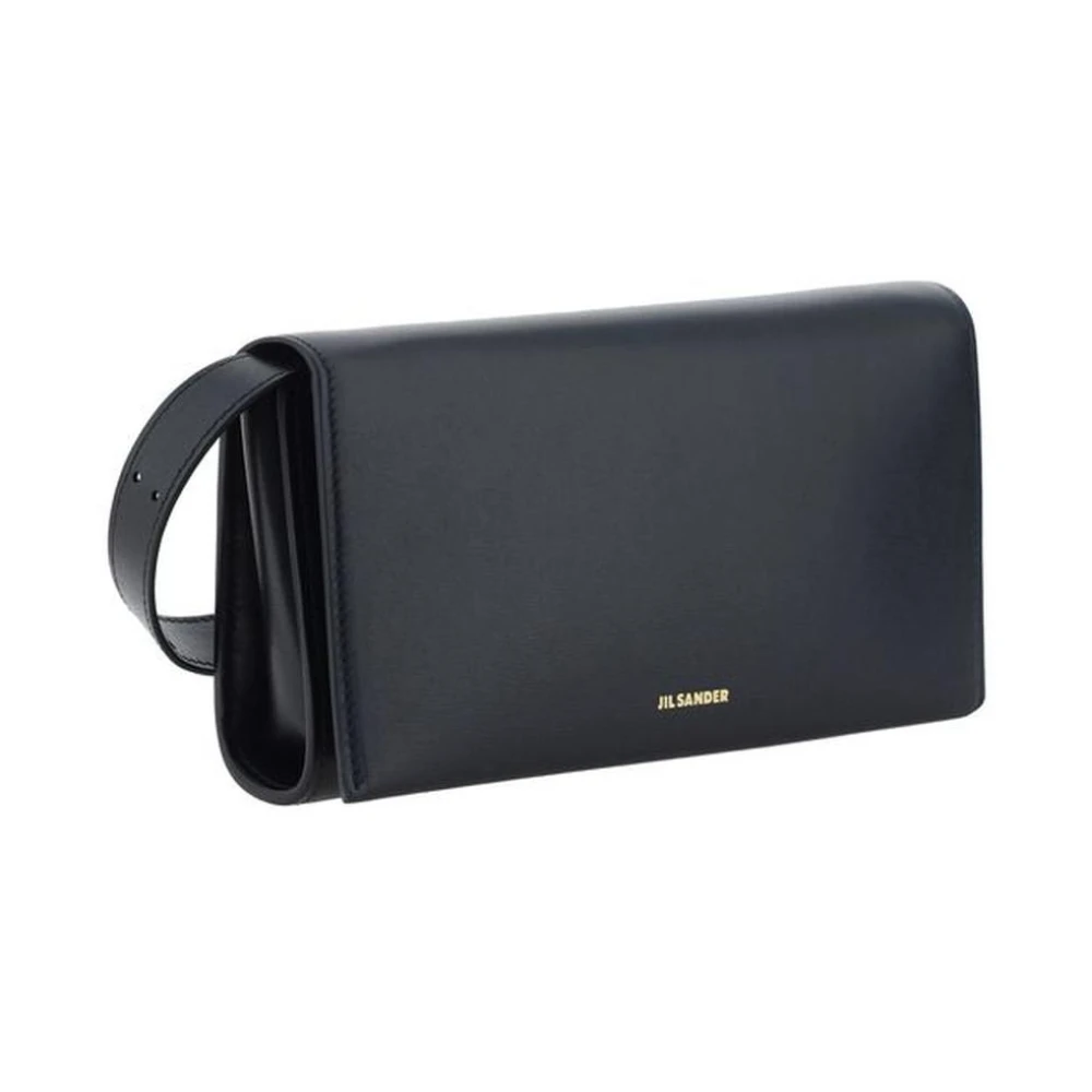 Jil Sander Geometrische Schoudertas met Verstelbare Band Black Dames