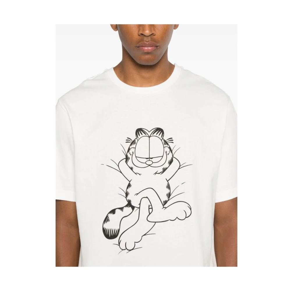 Iceberg Garfield Print Crew Neck T-shirt White Heren