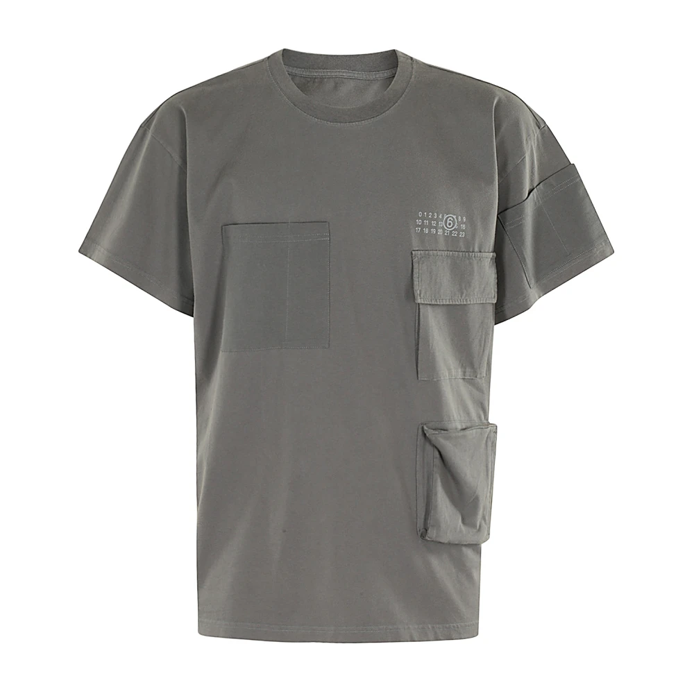 MM6 Maison Margiela Casual Katoenen T-shirt Gray Heren