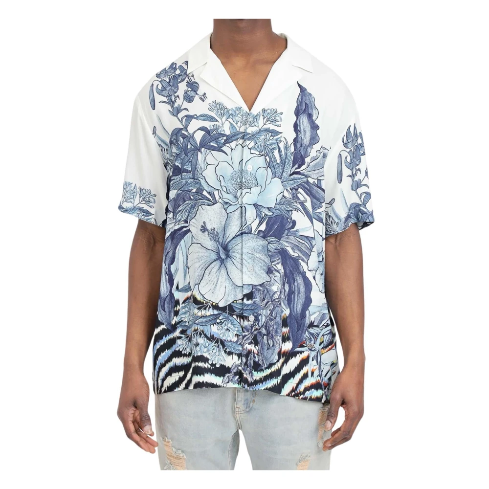 Just Cavalli Viscose overhemd met unieke stijl White Heren