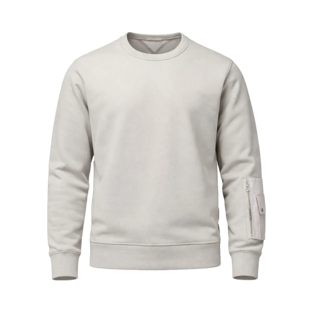 Ten C Men's Gray Logo Patch Crewneck Sweatshirt - Sweatshirts - M - Sweatshirts & Hoodies
