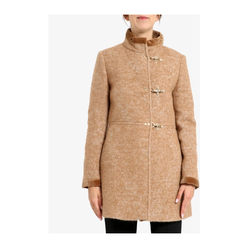 Fay Iconische Virginia wolblend jas Brown Dames
