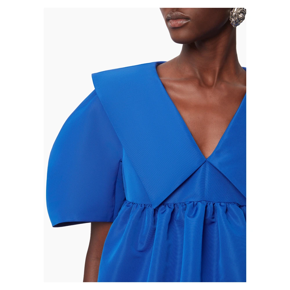 Nina Ricci Blauwe Taffeta Babydoll Jurk Blue Dames