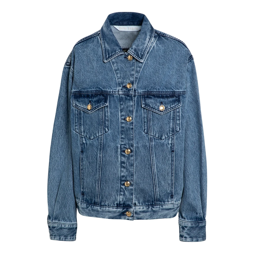 Palm Angels Denim jas voor stijlvolle uitstraling Blue Dames
