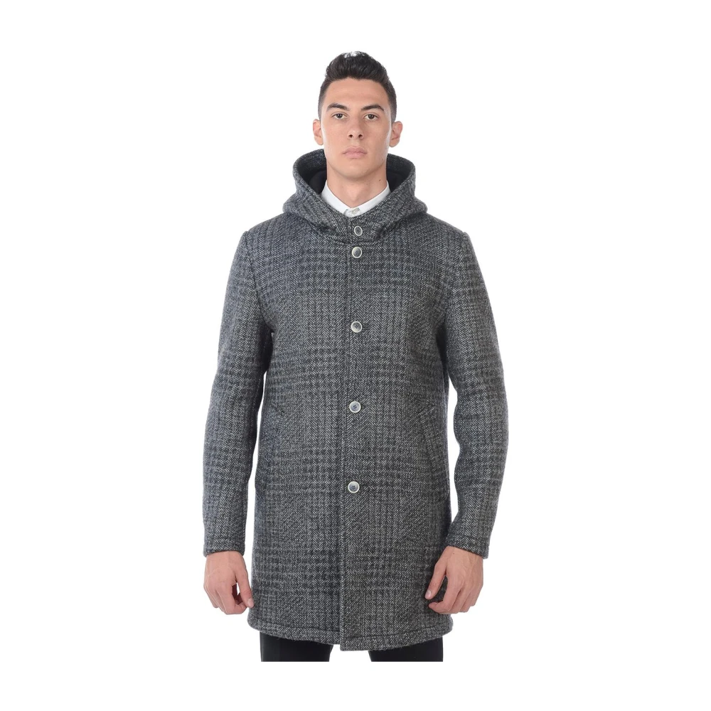 Daniele Alessandrini Men's Gray Single-Breasted Coats