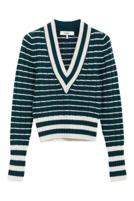 pull-en-laine-a-rayures-col-en-v-vert