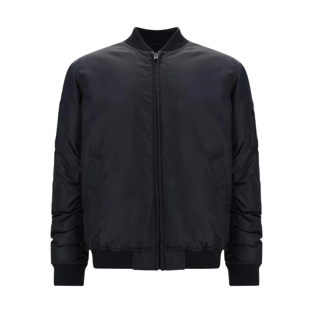 Moschino Gewatteerd Bomberjack met Ritssluiting Black Heren
