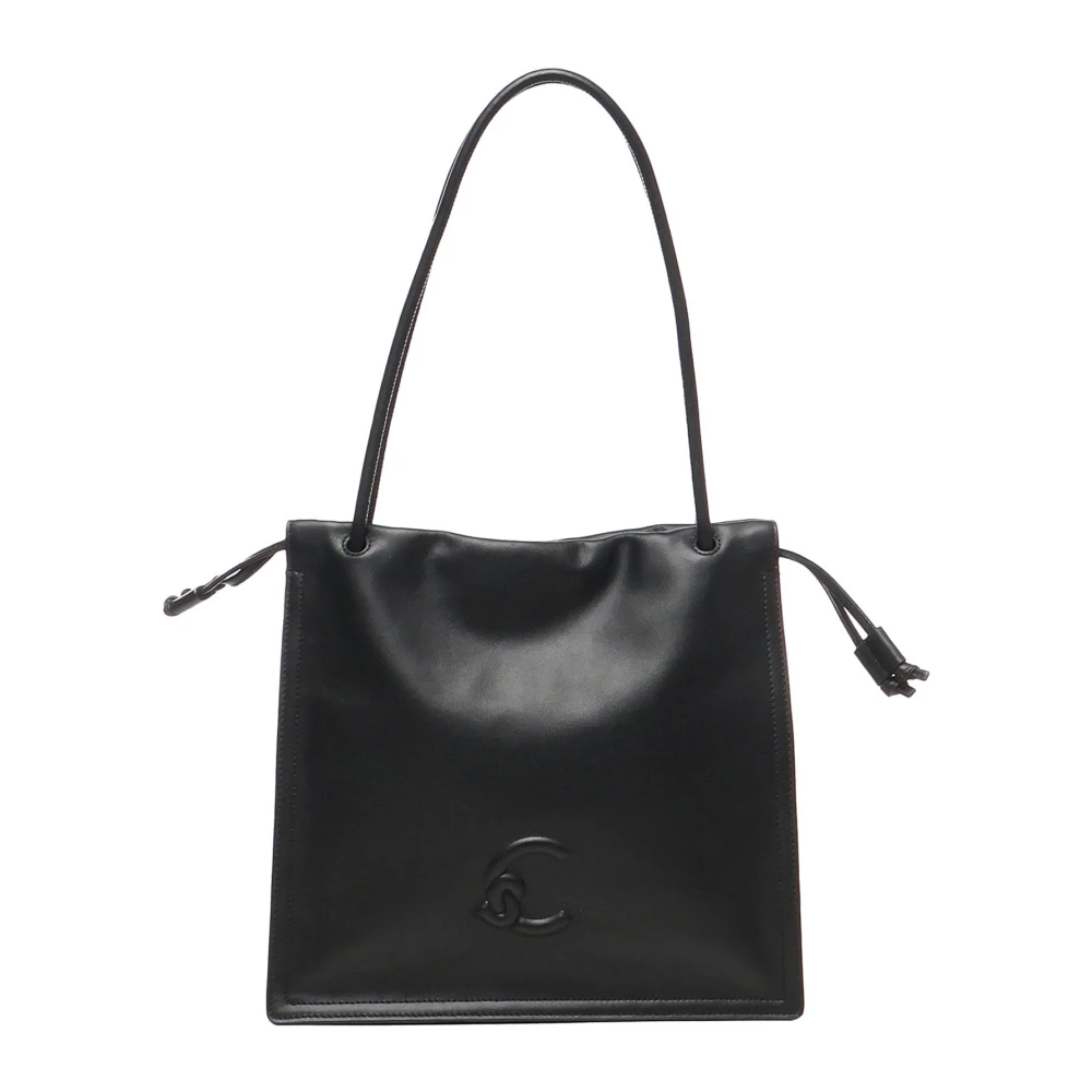 Coccinelle Zwarte Schoudertas Trekkoordsluiting Black Dames