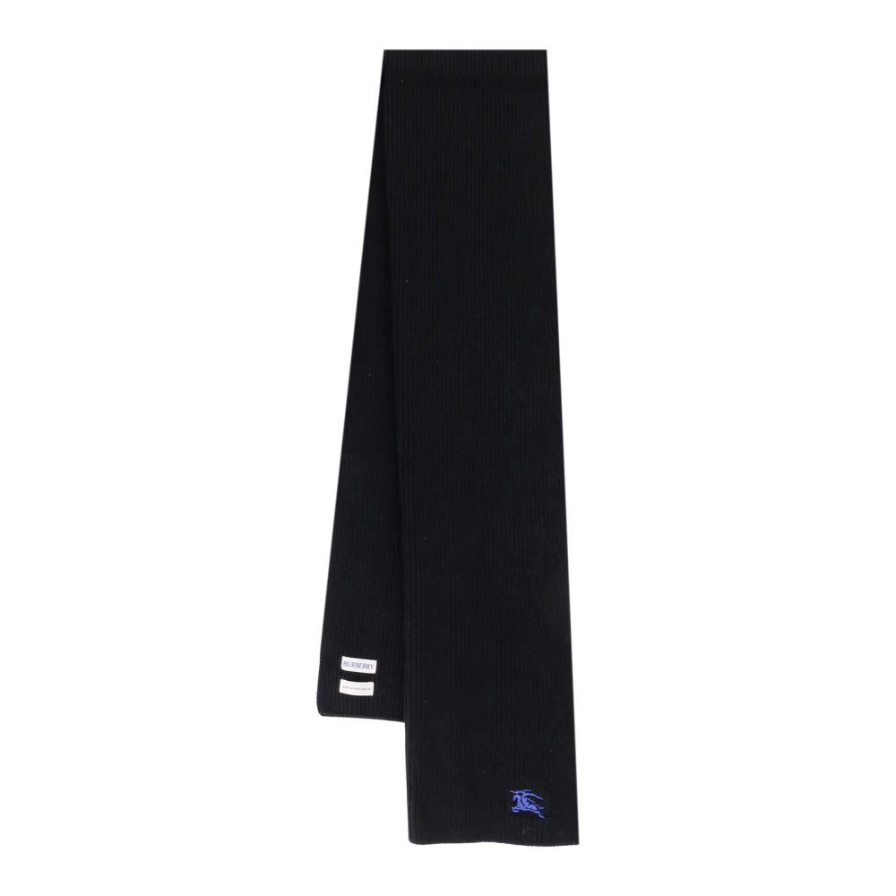 Burberry Uomo Nero - Sciarpa A Coste In Cashmere - Accessories - One Size