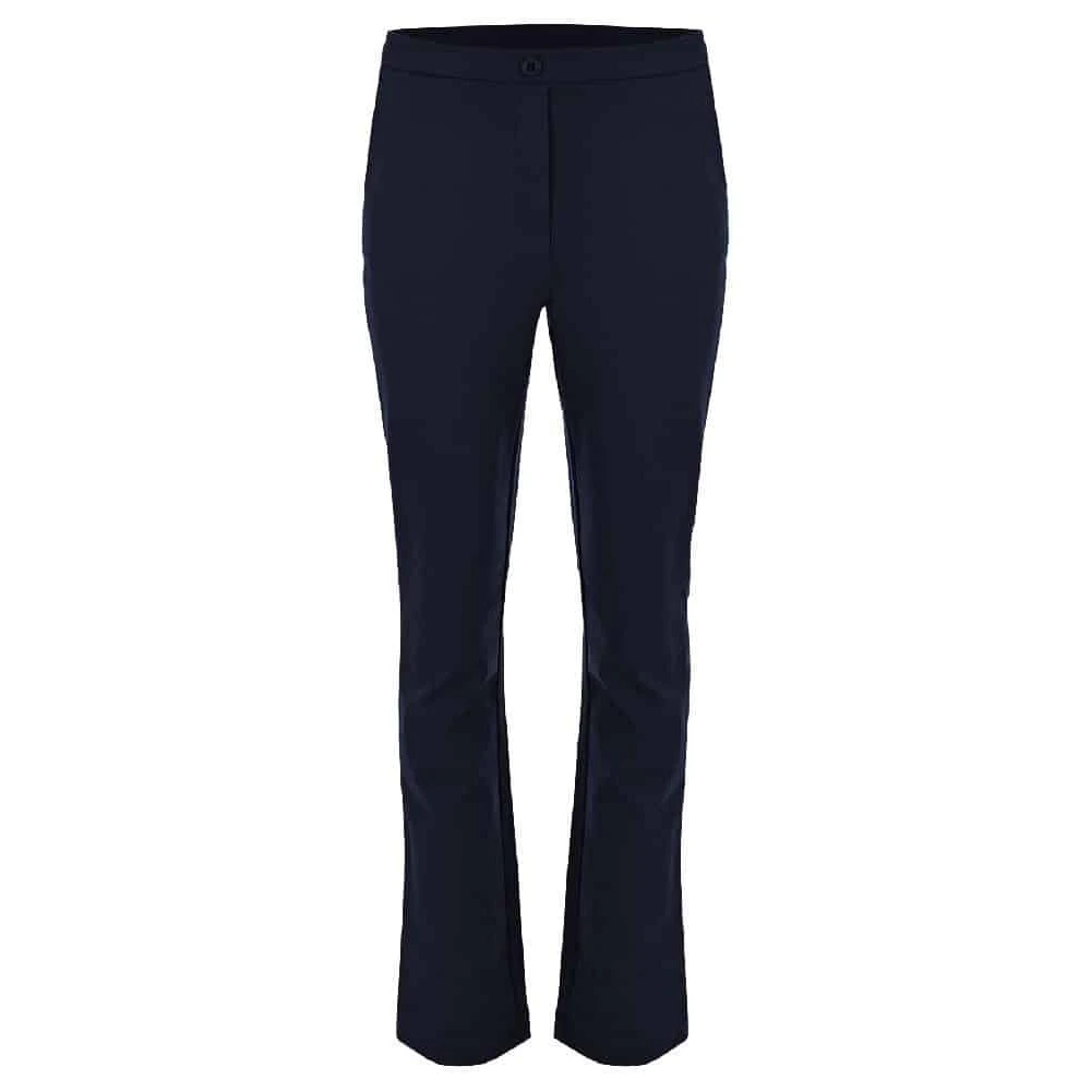 DNM Pure Navy Elastische Band Broek Blue Dames