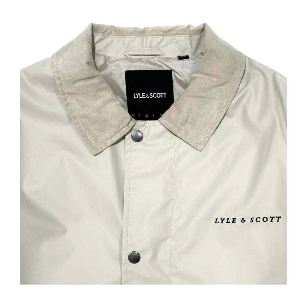 Lyle & Scott Katoenen Coach Jack Puffer Parka Beige Heren