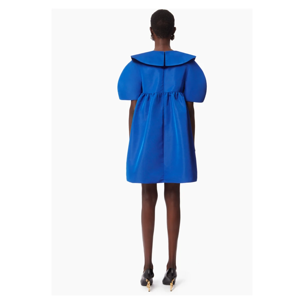 Nina Ricci Blauwe Taffeta Babydoll Jurk Blue Dames