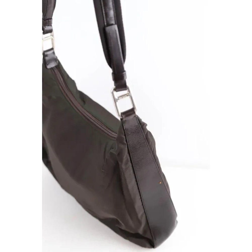 Prada Vintage Pre-owned Canvas prada-bags Brown Dames