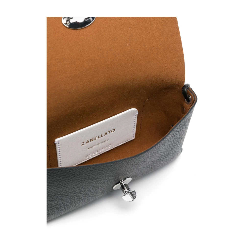 Zanellato Zwarte leren clutch tas Black Dames