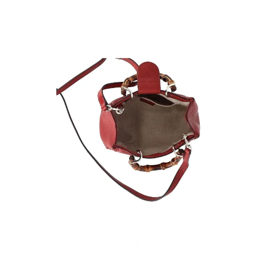 Gucci Vintage Pre-owned Leather handbags Red Dames