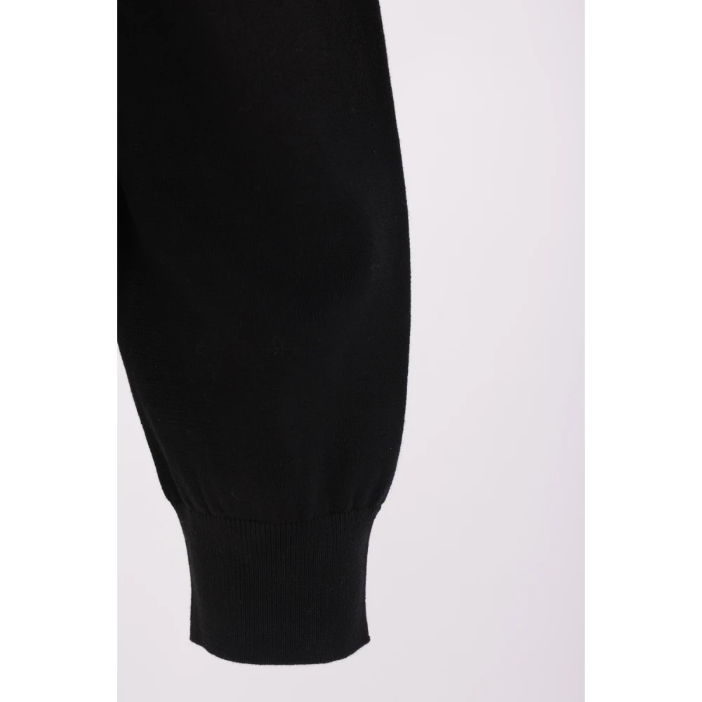 Aspesi Zwarte katoenen trui met ronde hals Black Dames