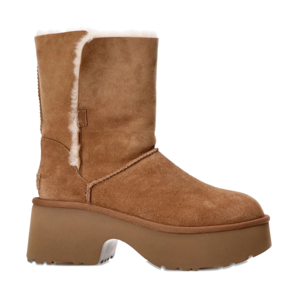 Brown Suede Platform Shearling Boots - UGG - Modalova