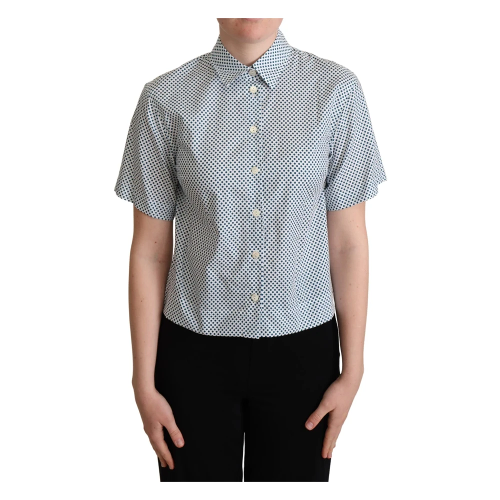 Dolce & Gabbana Women's Elegant Polka Dot Cotton Polo Shirt
