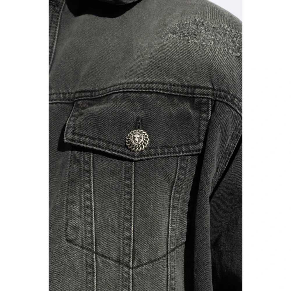 Balmain Denim Jas Gray Heren