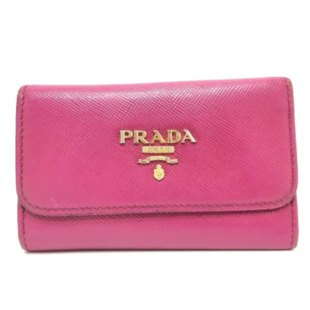 Prada Vintage Pre-owned Fabric key-holders Pink Dames