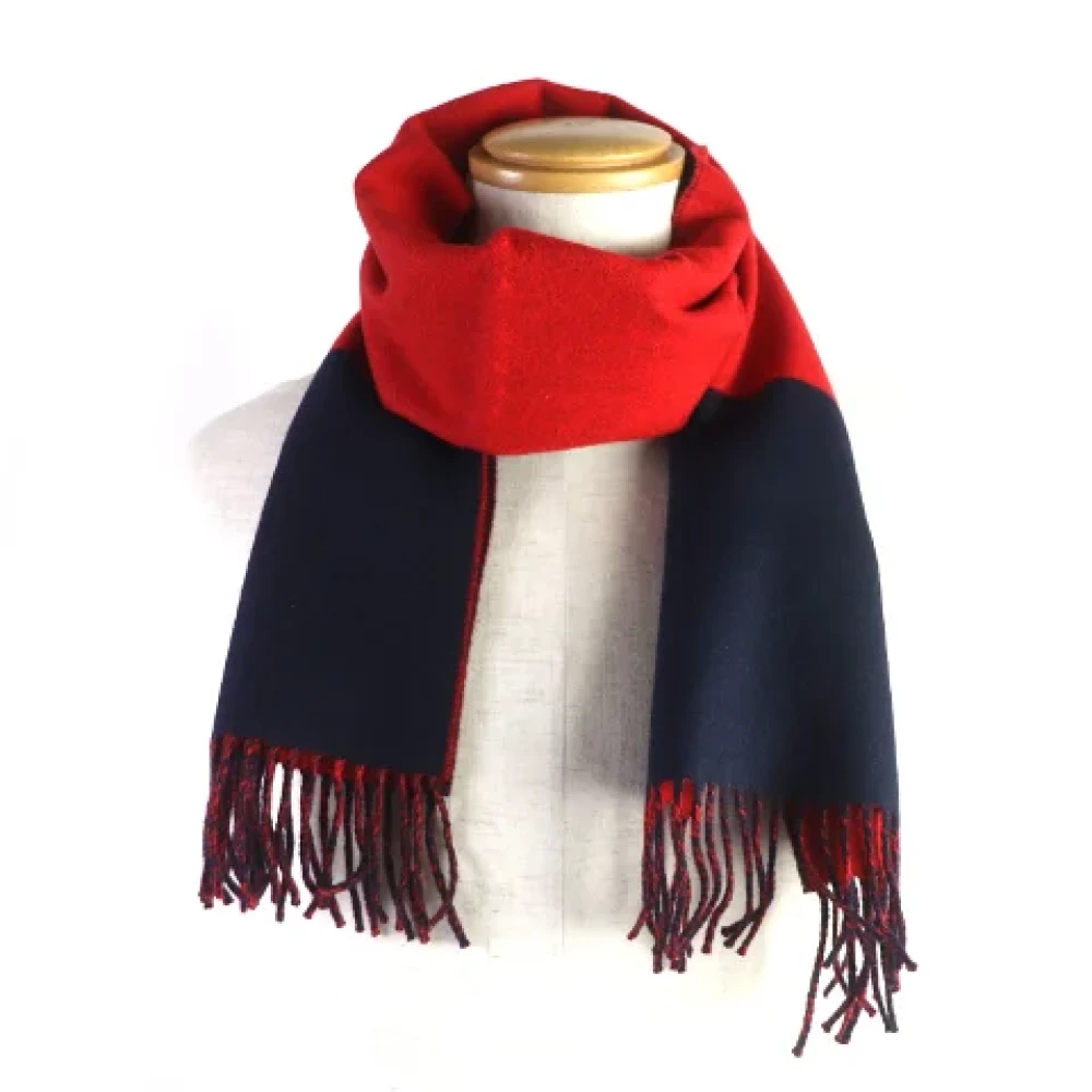 Hermès Vintage Pre-owned Fabric scarves Blue Heren