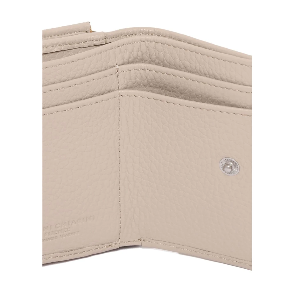 Gianni Chiarini Beige Leren Bi-Fold Portemonnee Beige Dames