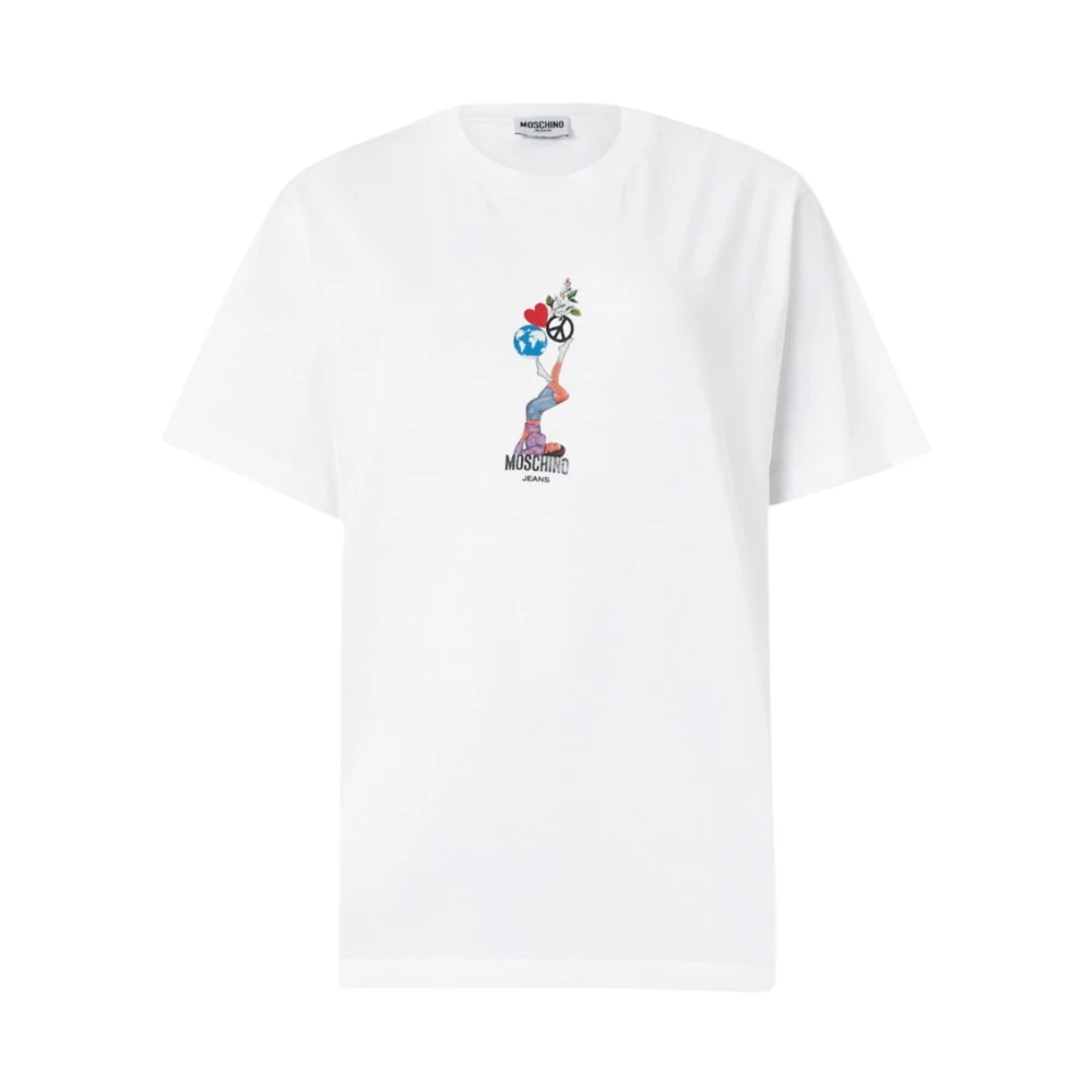 Moschino Mujer Blanco - Camiseta Gráfica De Algodón - Tops - S
