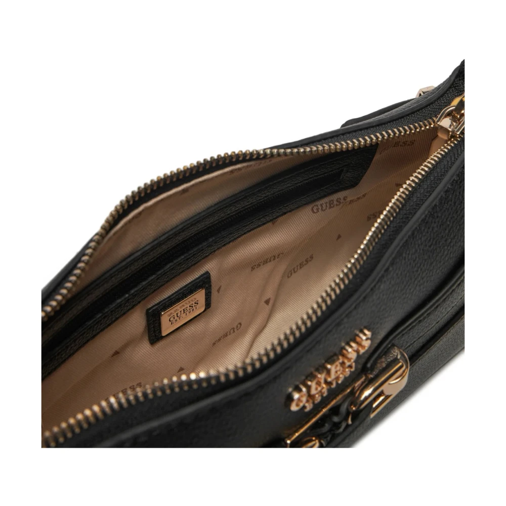 Guess Zilveren Schoudertas Stijlvol Model Black Dames
