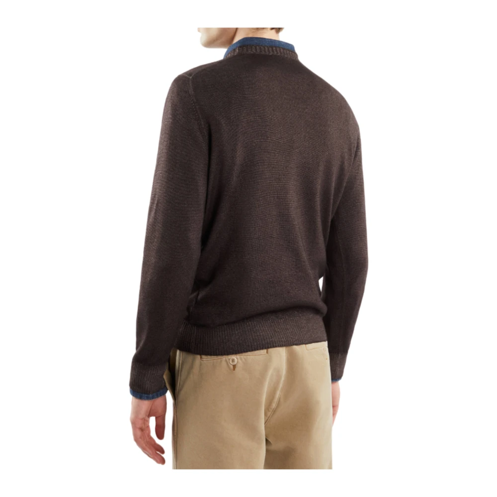 Fay Bruine Sweater Collectie Brown Heren