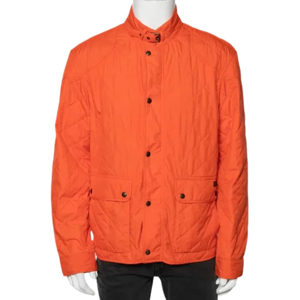 Ralph Lauren Pre-owned Polyester outerwear Orange Dames